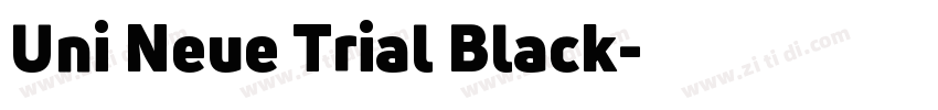 Uni Neue Trial Black字体转换